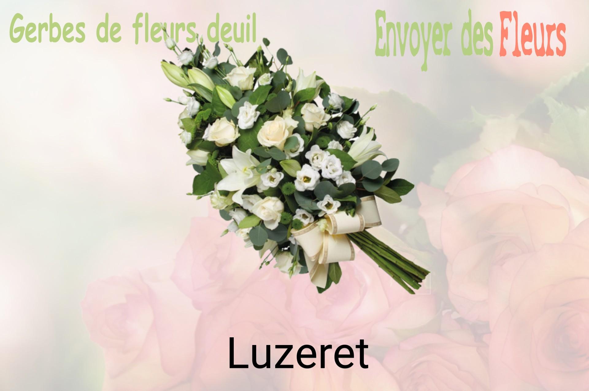 Gerbe de fleurs de deuil livrée à Luzeret